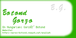 botond gorzo business card